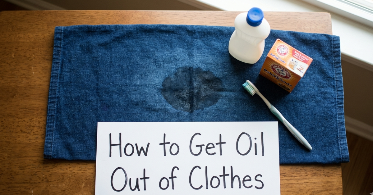How to Get Oil Out of Clothes (Quick & Proven Methods)