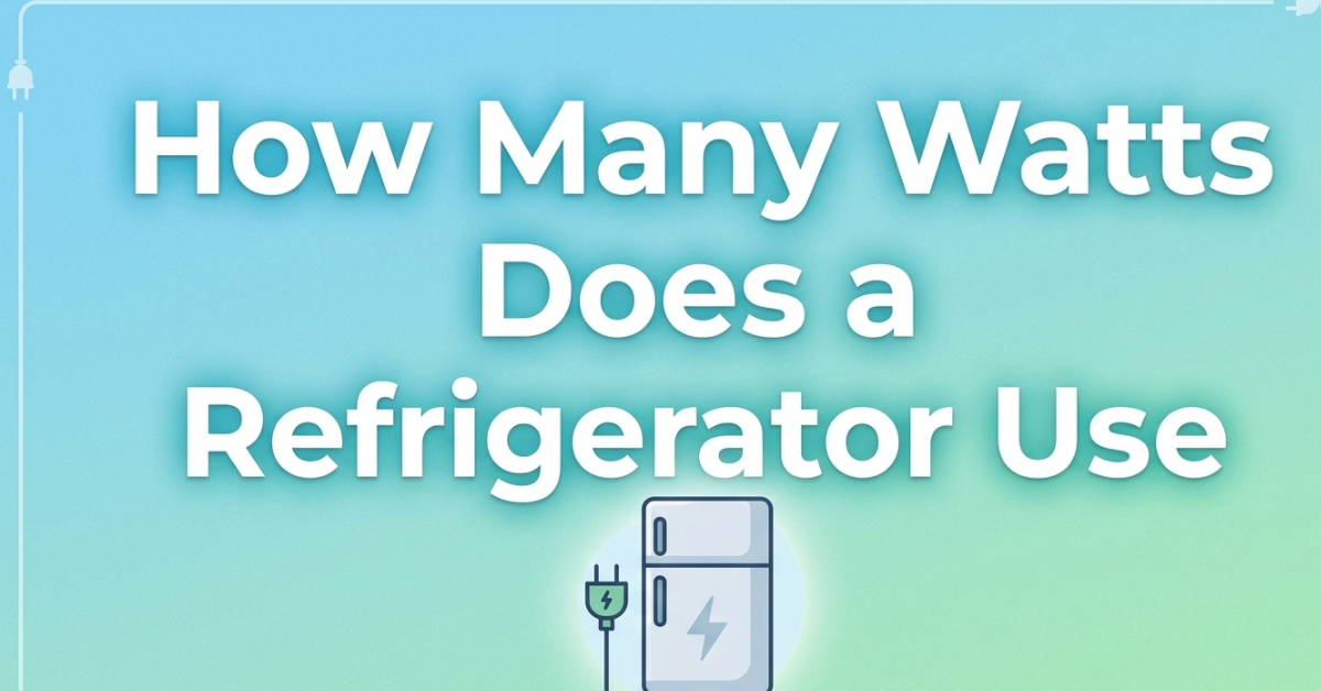 How Many Watts Does a Refrigerator Use? (Complete Guide)