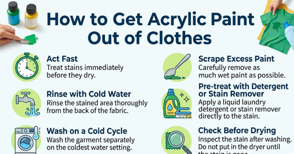 How to Get Acrylic Paint Out of Clothes (Step-by-Step Guide)