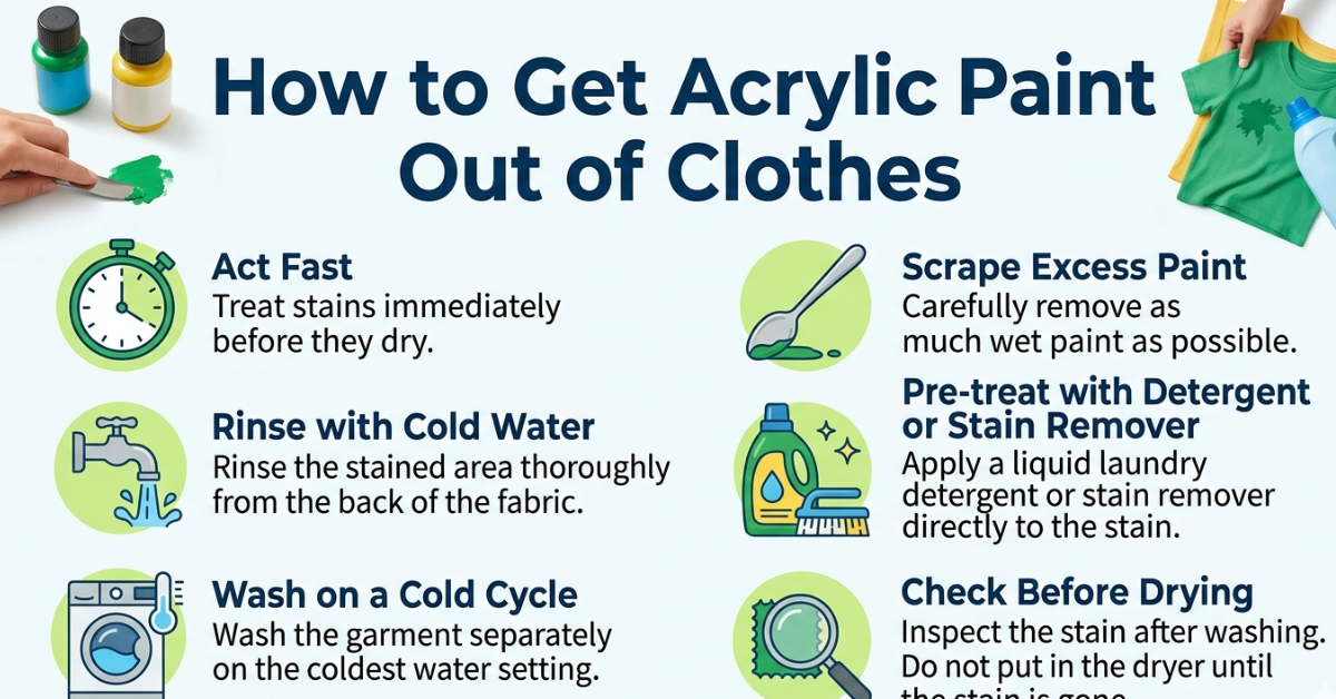 How to Get Acrylic Paint Out of Clothes (Step-by-Step Guide)
