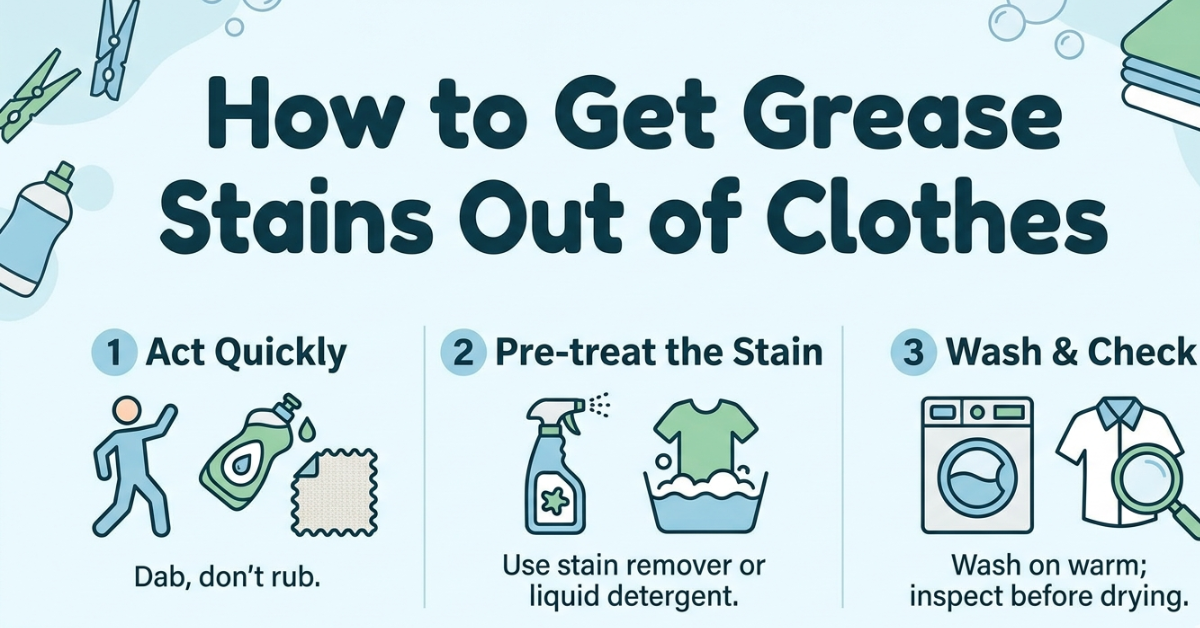 How to Get Grease Stains Out of Clothes Easily