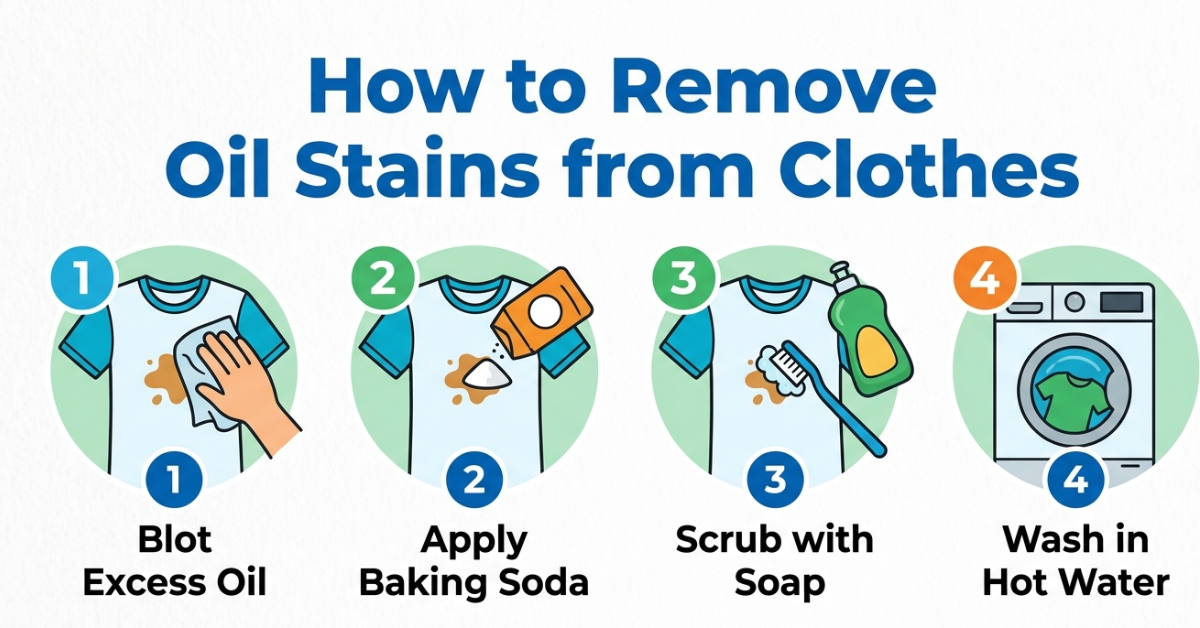 How to Remove Oil Stains from Clothes Easily