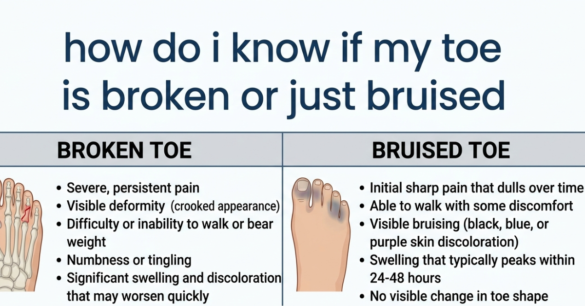 How Do I Know If My Toe Is Broken or Just Bruised?